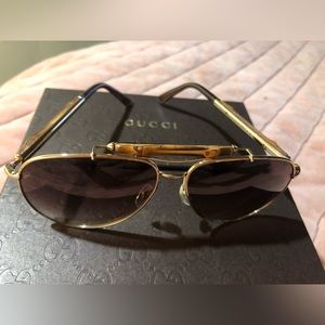Gucci Bamboo Series 4240 Aviator Sunglasses